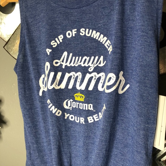 Corona Crop Top Tie Beer Cerveza Always Summer NEW - Picture 2 of 6